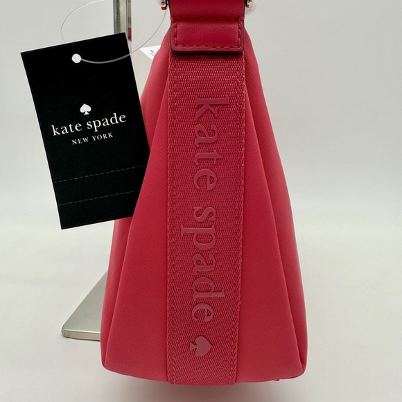 Kate Spade Carter Nylon Small Shoulder Bag Rose Oil Pink - Picture 3 of 16